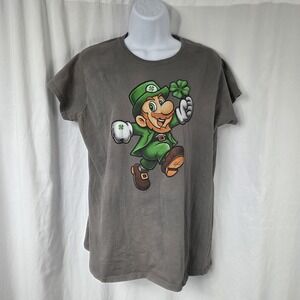 TeeFury Shirt Mens 2XL Gray Leprechaun St Patricks Day Graphic Tee Top